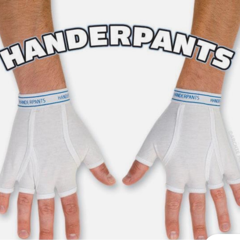 White Fingerless Handerpants